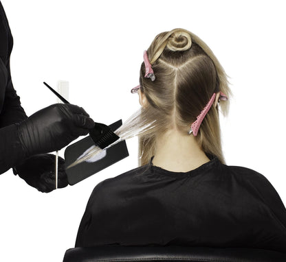 Segbeauty Black Highlight Board and Hair Tint Brush Set, Salon Hairdresser Highlighting Paddle & Hair Colouring Brush - Perfect for Hair Painting/Balayage Highlights