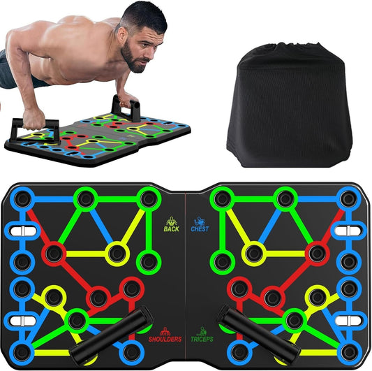 AERLANG Push Up Board-Large PushUps Portable Multi-Function Foldable Push Up Bar, Easy to Use Push up Handle Push Up Strength Training Push Up Stands Home Workout Equipment