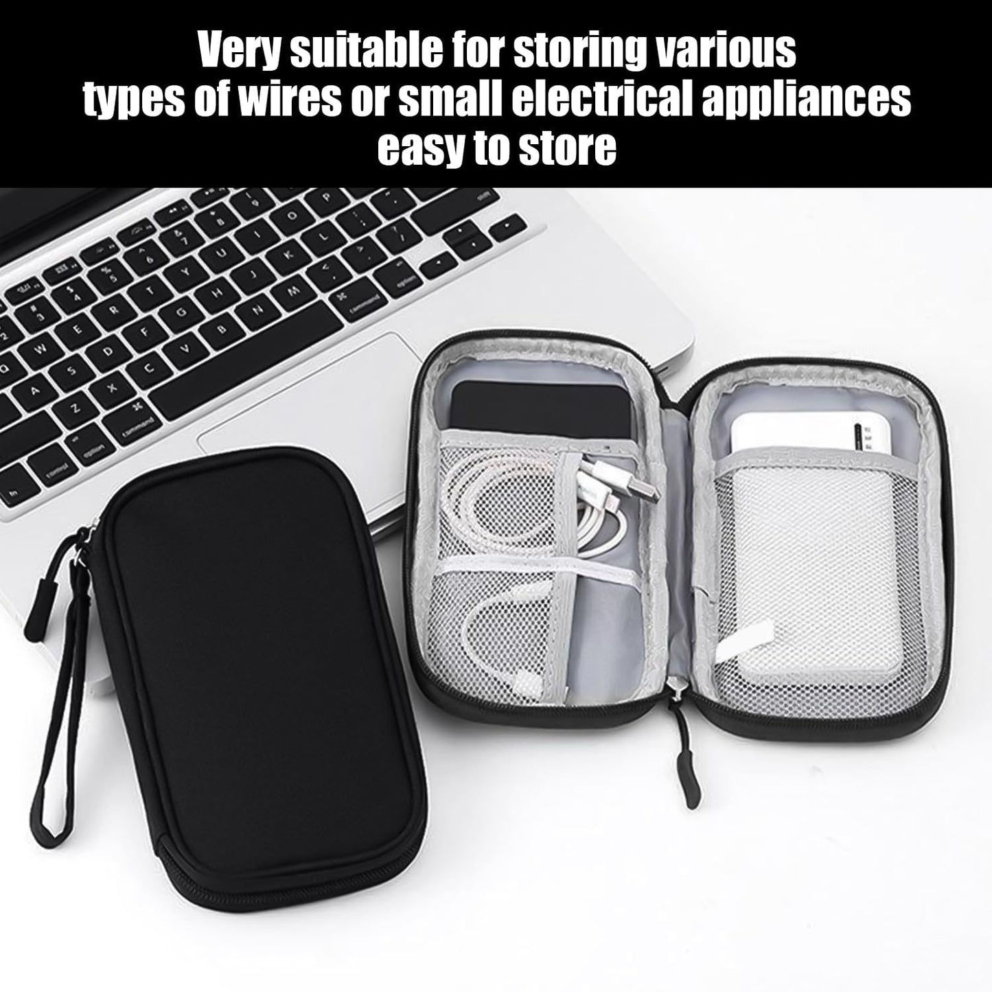 2pcs Digital Accessories Case, Double and Single Layer Waterproof Travel Bag Electronics Accessories Travel Accessories Case G