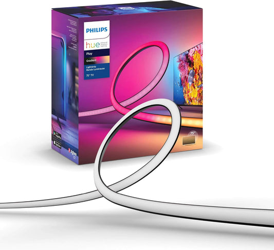Philips Hue Play Gradient Lightstrip 55", Smart Led Strip Lighting Sorround Synchronized with TV Colours