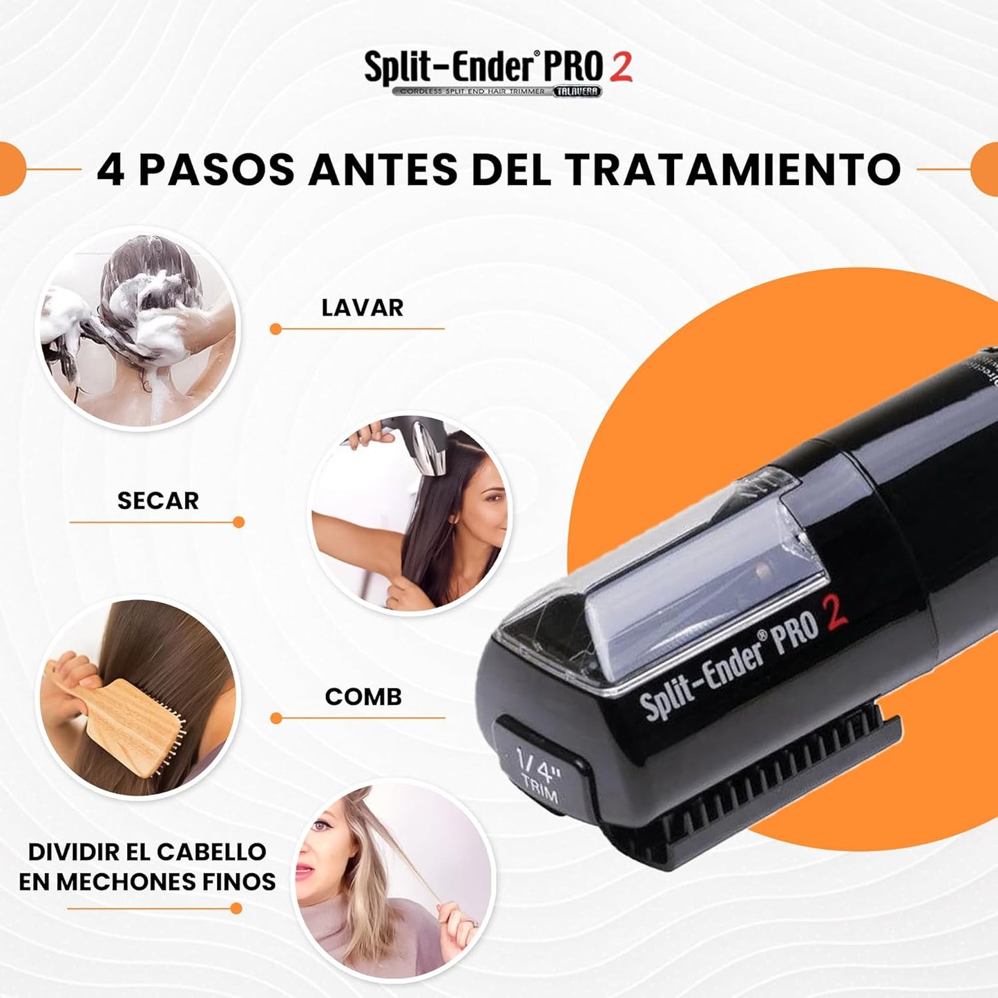 Split Ender Pro 2 Hair Repair Electric Tool for Split Ends, Damaged Hair Trimmer for Broken, Dry, Brittle and Frizzy Split Ends, Men & Women Hair Products for Personal Care - Black