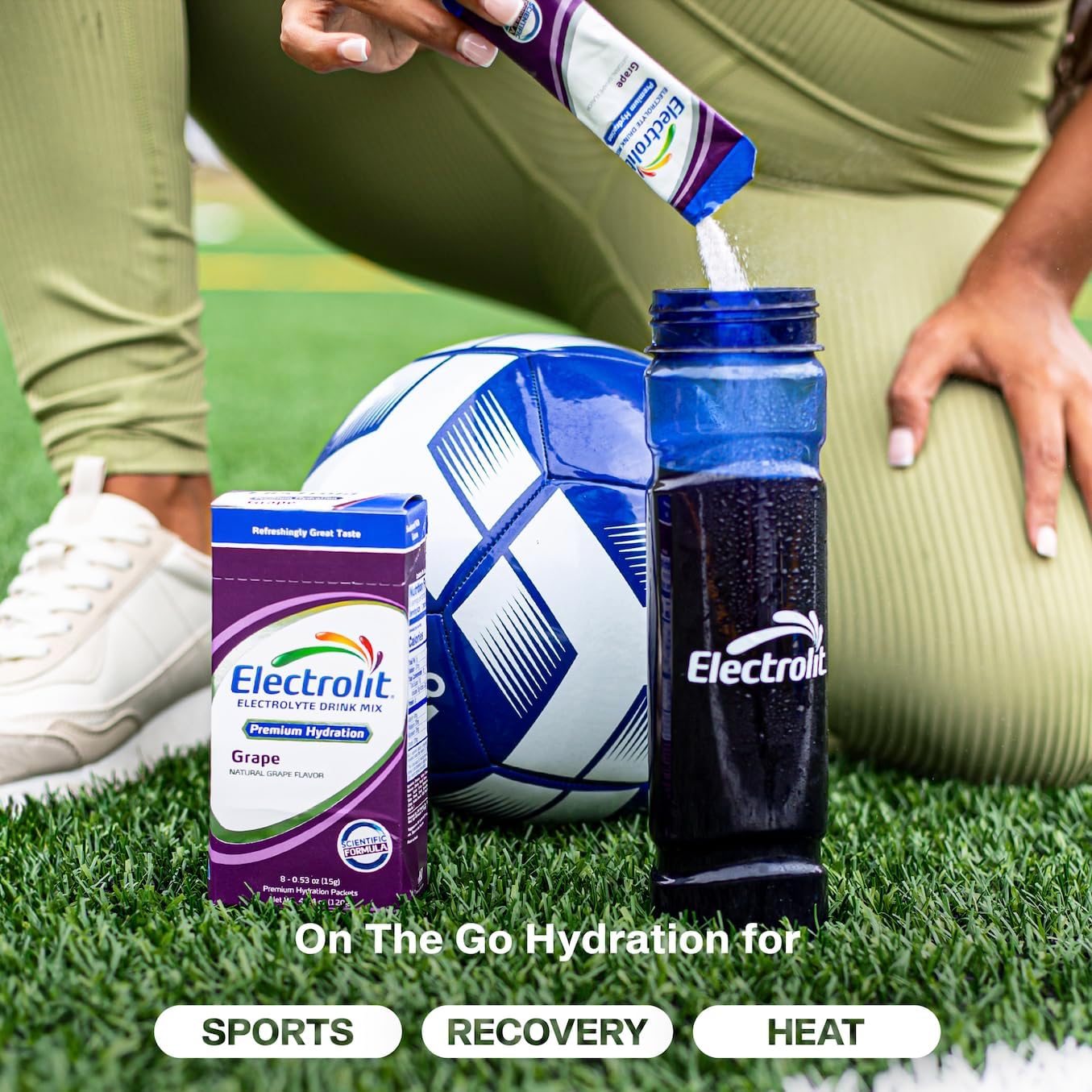 Electrolit Electrolyte Powder | Flavored Hydrating Drink Mixes for Dehydration Relief and Rapid Rehydration | Recovery Hydration Powder for Post Workout (8 Packets, Grape)