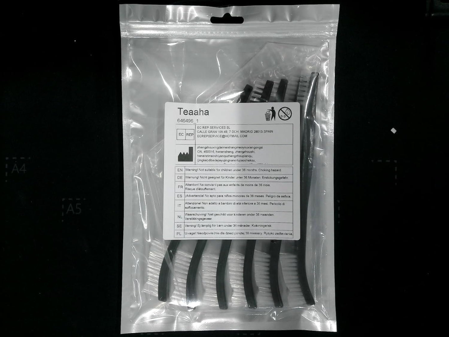 6 PCS Double-Ended Cleaning Brushes Set, Nylon Bristles Small Detailing Crevice Brush Mini Stiff Bristles Brushes for Detailed Cleaning of Jewelry, Cars, Kitchen, Small Spacesnt