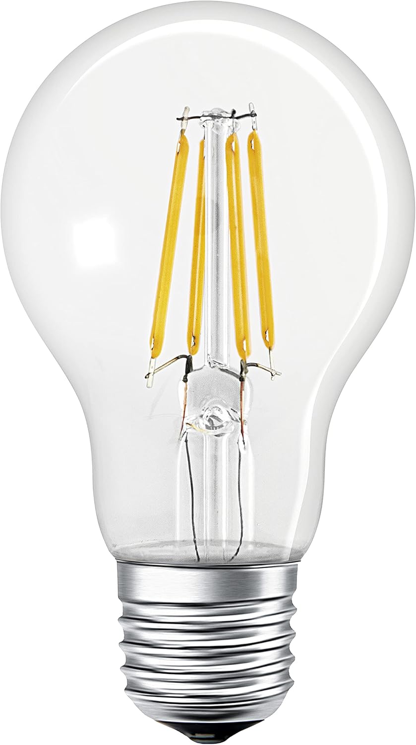 Ledvance Smart LED Lamp with Bluetooth Mesh, also controllable with Alexa and Google Assistant, replaces traditional 60W lamps, warm white (2700K), Smart Dimmable, 2 Pack