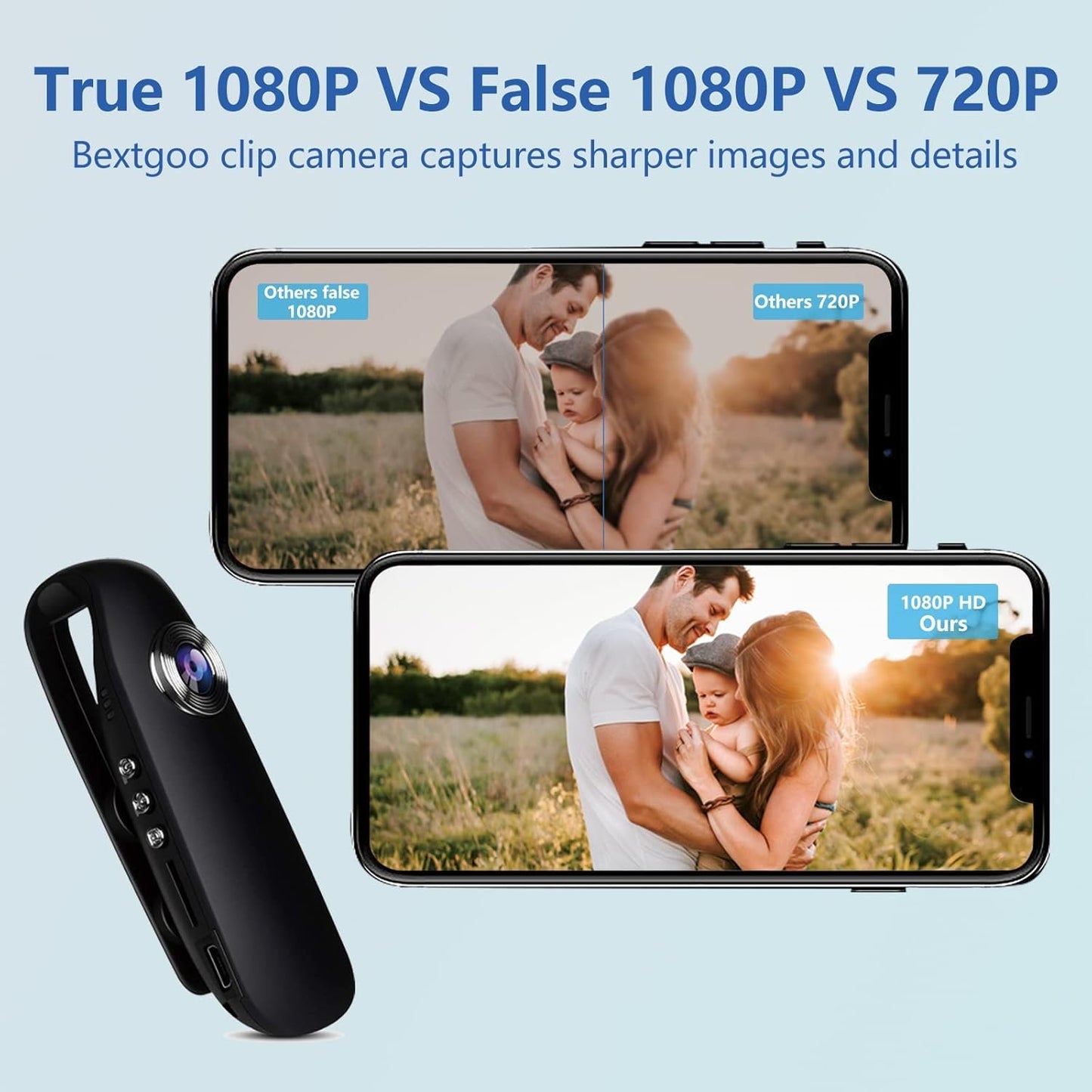 Body Camera with 32GB Memory Card, Bextgoo 1080P Mini Spy Camera No WiFi, Security Camera with Up to 7HR Battery Life, PIR Motion Detection, Wearable Camcorder for Cycling, Travel, Outdoor Security