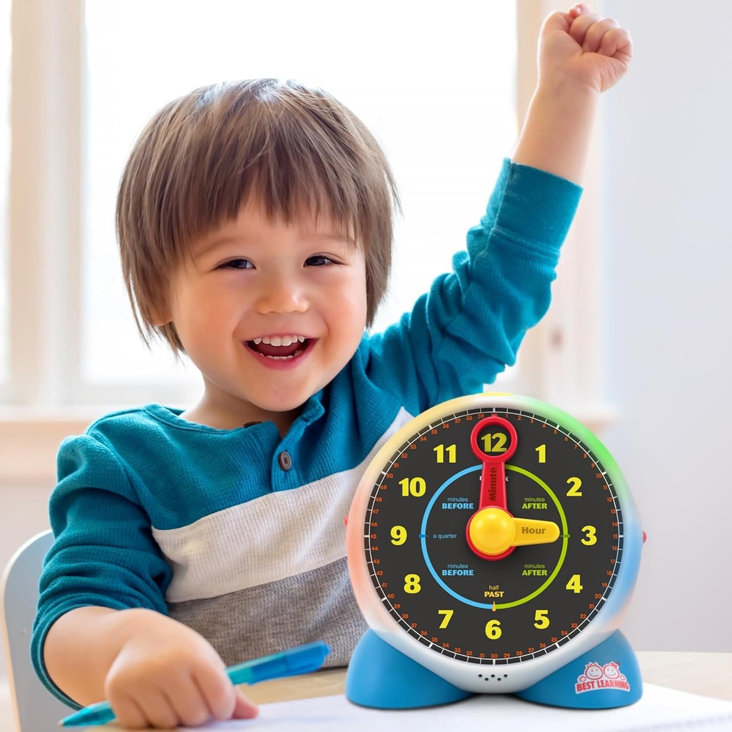 Best Learning Learning Clock - Educational Talking Learn to Tell Time Light-Up Toy with Quiz and Sleep Mode Lullaby Music - Ideal Birthday Toddlers & Kids Ages 3 to 6 Years Old