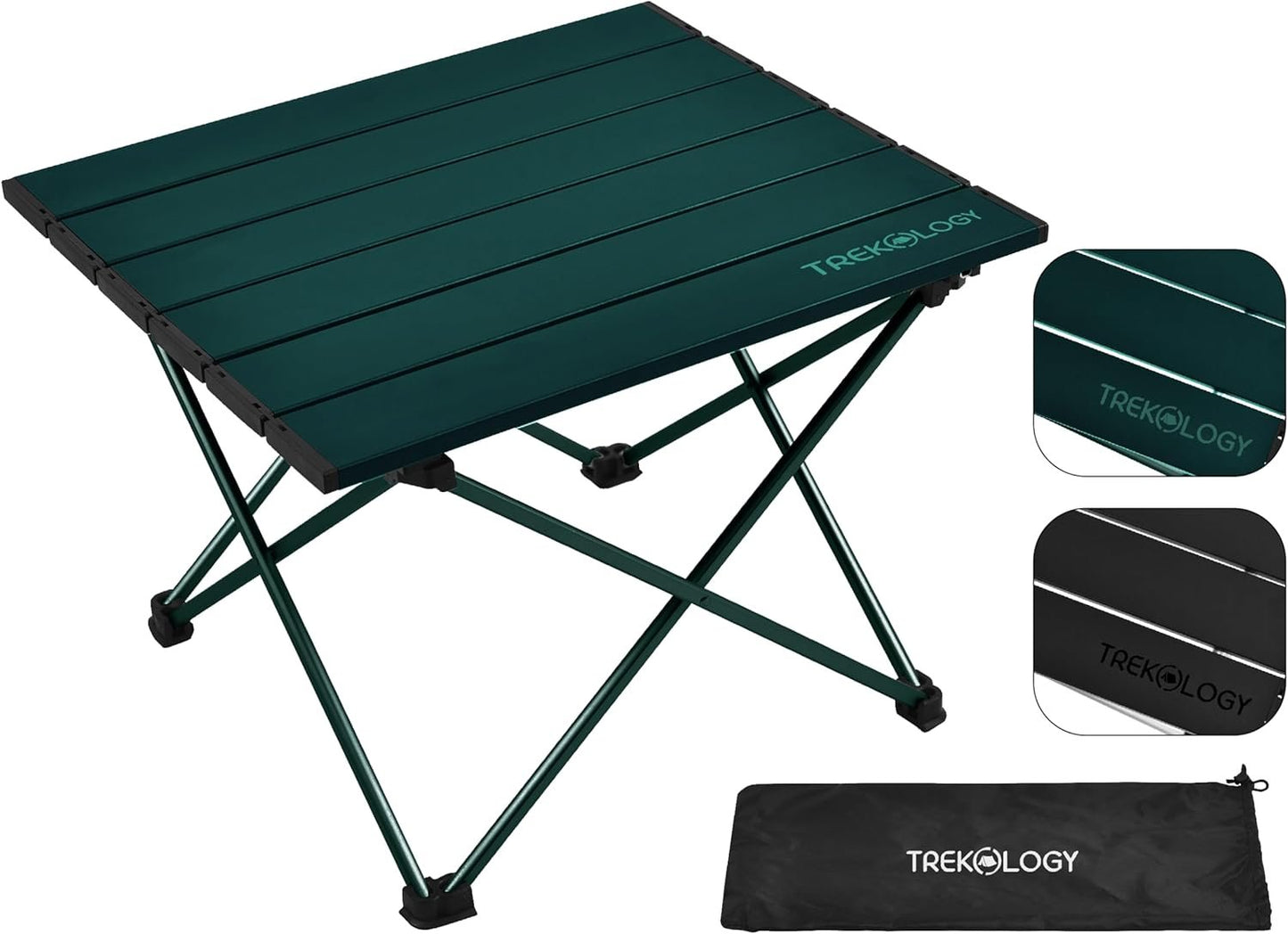 TREKOLOGY Portable Camping Table â€“ Lightweight Aluminium Folding Table with Carry Bag for Outdoor, Picnic, Beach, Hiking, BBQ, and Travel â€“ Compact & Sturdy Design