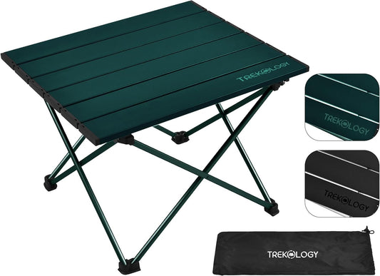 TREKOLOGY Portable Camping Table â€“ Lightweight Aluminium Folding Table with Carry Bag for Outdoor, Picnic, Beach, Hiking, BBQ, and Travel â€“ Compact & Sturdy Design