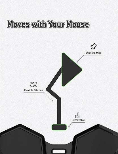YaGee Mouse Wrist Rest 3.0, Ergonomic Right-Handed Gaming Support, Attaches to Mice for Smooth Gliding, Anti-Fatigue & Carpal Tunnel Relief for Esports, Office, Coding and Computer Users