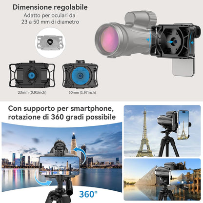 APEXEL Eyepiece Adapter for Wifi Electronic Telescope, 1/2.9 Inch CMOS Color Eyepiece Camera for Telescope and Microscope 23-50mm