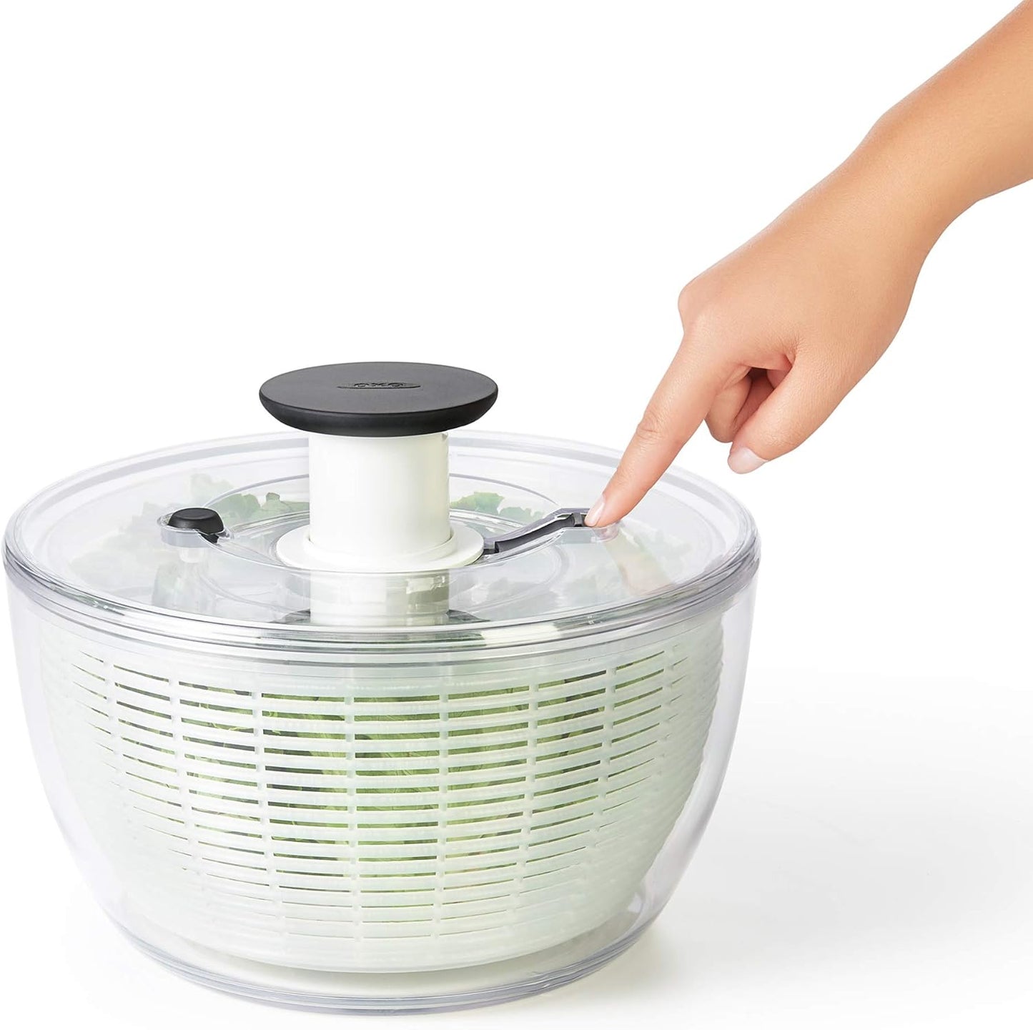 OXO Good Grips Salad Spinner, 4.0 Litre, Clear, Large