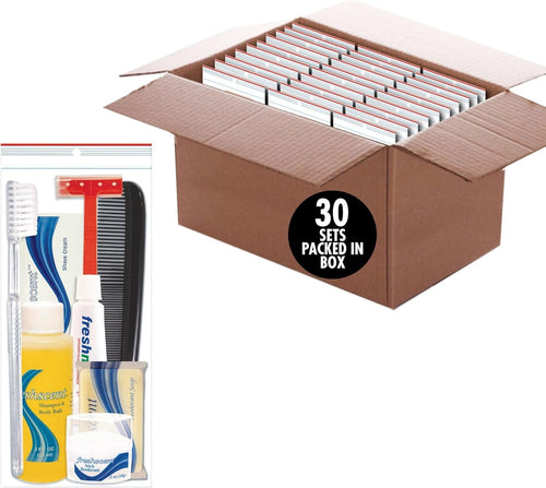 Convenience Kits International Standard 9 pc Hygiene & Toiletries Kit - 30 Kits Bulk