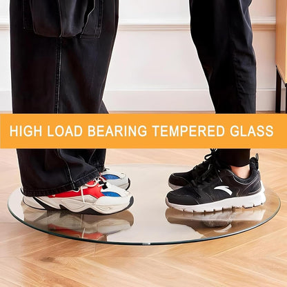 Tempered Glass Table Top, Glass Table Top, Beveled Polished Edge, Tempered Glass, 36" Round, Dining Table, Coffee Table, Office Desk, Dining Table(42CM(16.5IN))