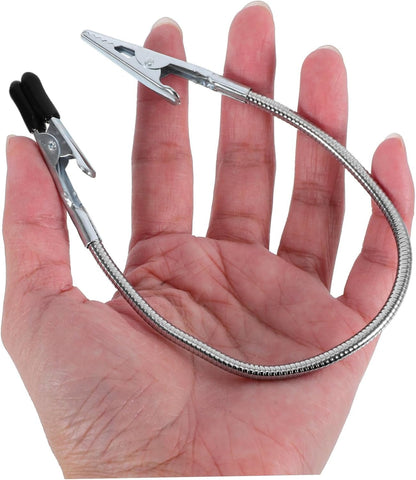Mobestech 3pcs Flexible Alligator Clamps for Soldering Wire Holding Coated Clips for Secure Grip and Workspace Organization for Electronics Repair and Outdoor Projects