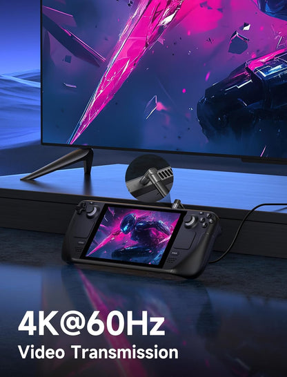 JSAUX 90 Degree USB-C Male to USB-C Female Adapter, Right Angle 2-Pack 40Gbps Data Transfer 100W USB Type C PD Extender Compatible with ROG Ally, Steam Deck, Switch and More Laptop, Tablet, Phone