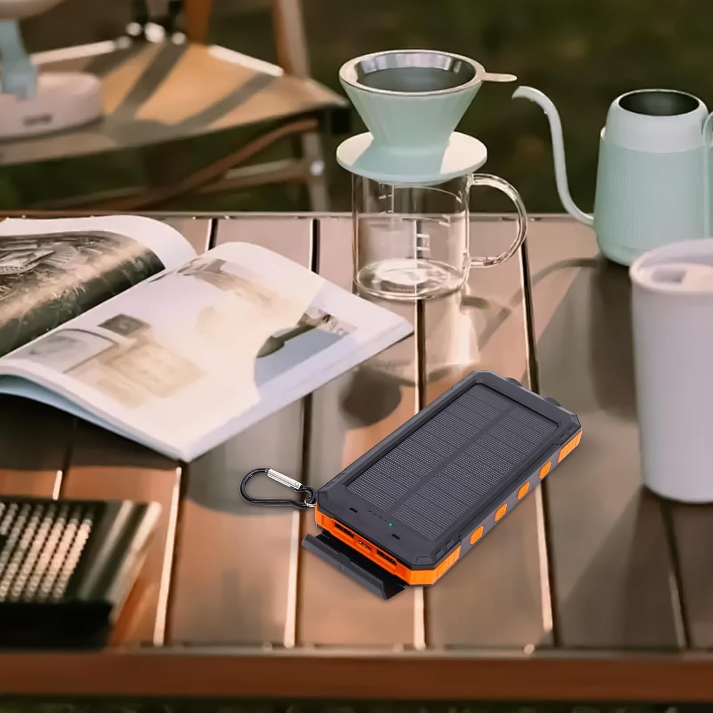 Solar Bank - Lightweight Solar Charger | 20000mah Portable Charger | Versatile Phone Charger Perfect for Camping, Hiking, Travel, and Home Use. Reliable, Eco-Friendly