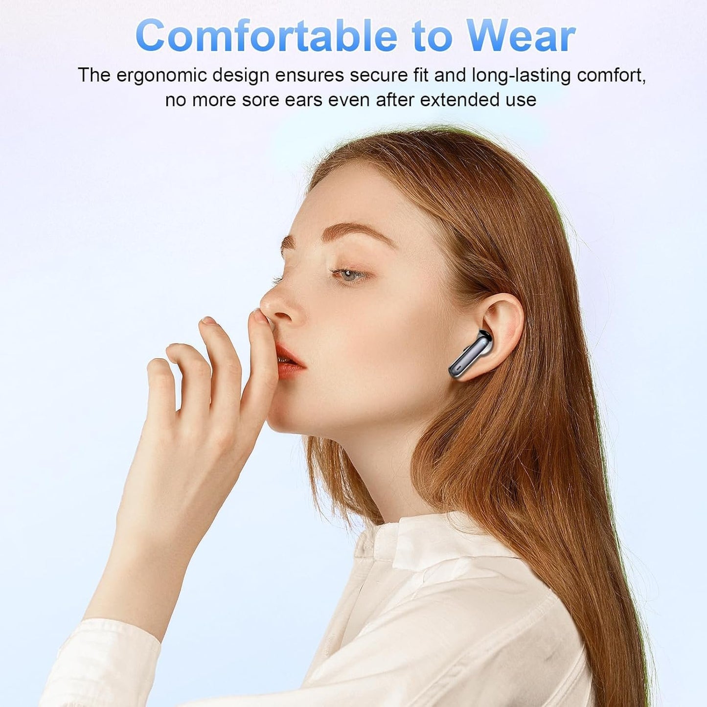 Wireless Earbuds, Bluetooth Ear Buds 5.3 Mini HiFi Stereo with 4 ENC Noise Cancelling Mics Wireless Headphones, in Ear Earphones 40H IP7 Waterproof, USB C, Bluetooth Earbuds for Sports, Gym, Workout