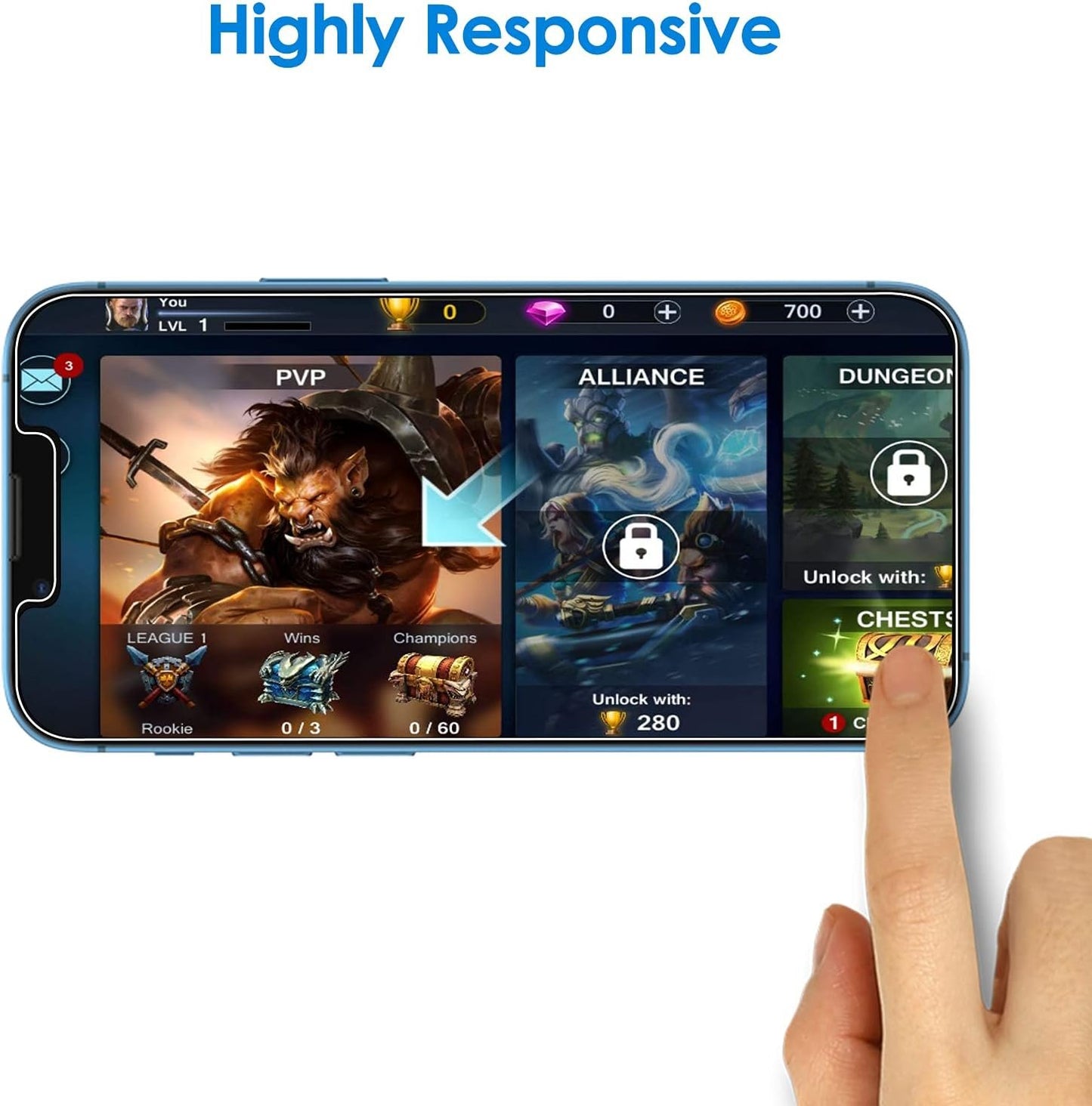 JETech Screen Protector for iPhone 13 mini 5.4-Inch, Tempered Glass Film, 3-Pack