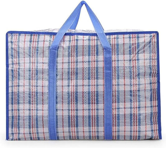 10pcs Extra Large Stripe Storage Bags - Heavy Duty Zip Bags for Moving, Travel, and Packing