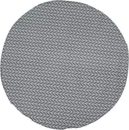 Round Tablecloth, 47/59 in Cotton Linen Fabric Circular Table Cover in Nordic Style Wrinkle-Proof Dust-Proof Shrink-Proof Table Cover for Kitchen Dining Farmhouse Tabletop Decoration (Grey, 150cm)