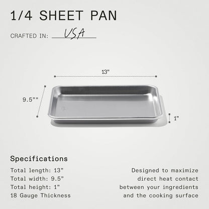 Made In Cookware - Quarter Sheet Pan - Commercial Grade Aluminum - Professional Bakeware - Made in USA
