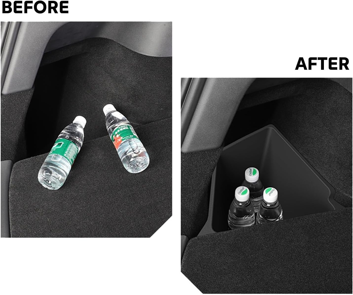 Tesla Model 3 Y Trunk Side Storage Bins Set of 2. Sturdy, Waterproof, Adjustable and Easy to Install,Normal-Modely