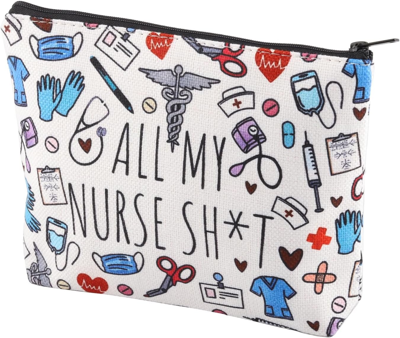 Nurse Makeup Bag Nurse Accessories ER Nurse G-ift Nurse Survival Kit ICU Nurse G-ift ER Nurse G-ift Nurse Appreciation Makeup Bag Nurse Graduation G-ift (All My Nurse ca)