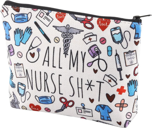 Nurse Makeup Bag Nurse Accessories ER Nurse G-ift Nurse Survival Kit ICU Nurse G-ift ER Nurse G-ift Nurse Appreciation Makeup Bag Nurse Graduation G-ift (All My Nurse ca)