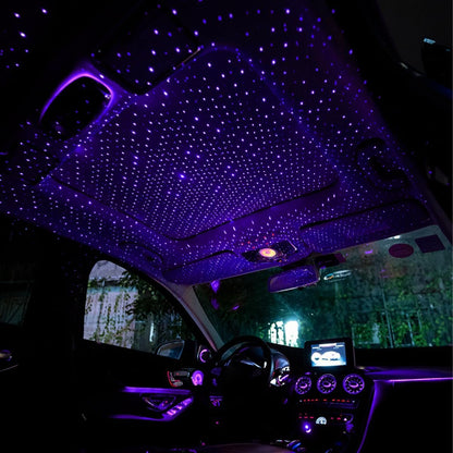 TSUGAMI Car Roof Star Night Light, Portable USB Flexible Interior Lamp, Auto Rotation Breathing and Sound Activated LED Romantic Projector, Plug and Play Ceiling Light for Car Party Decoration (Blue)
