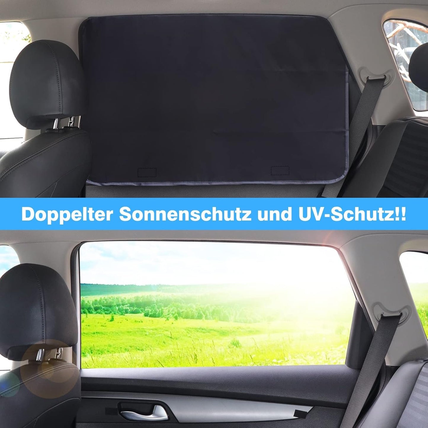 Tevlaphee Car Sun Protection, Magnetic UV Protection Window Curtain for Children Adults and Pets, Blackout Fenster
