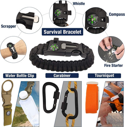 Survive Hero Survival Kit Military, for Teen Boys Gift Ideas, Stocking Stuffers for Teenage Boy, Mens Gift Set, EDC Tactical Gear Camping Gadgets for Men, Hiking, Hunting Accessories