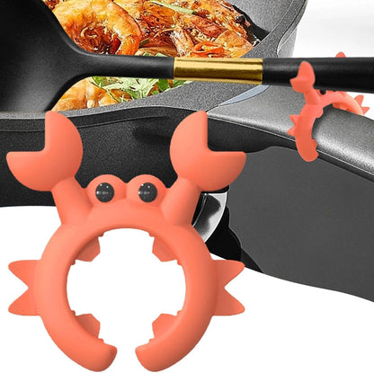 Utensil Holder - Cute Silicone Crab Shaped Utensil Rest, Ladle Stand, Anti-Overflow, Spatula Holder, Spatula Kitchen Gadget