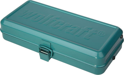 wolfcraft 31 Piece I 1386000 I Box Safety Screw Safety Box Metal 30 Solid Inserts 25 and 50 mm with Bit Holder and Hand Screwdriver