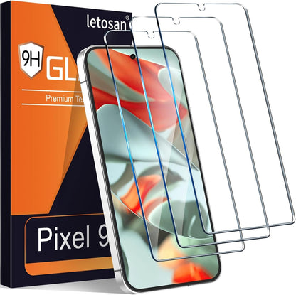3 Pack Glass Screen Protector for Google Pixel 9, Ultrasonic Fingerprint Unlock, HD Clear Case Friendly Tempered Glass for Google Pixel 9 Screen Protector 5G