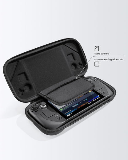 tomtoc Carrying Case Compatible with Steam Deck, Protective case, Hard Portable Travel Carrying Bag for Steam Deck Console & Accessories, Shockproof, Travel Friendly, Black