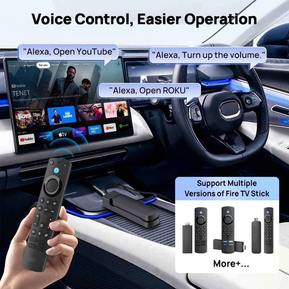 CarlinKit 2025 FireDrive Link, Car TV HDMI Adapter, Car TV Mate, Car HDMl Multimedia Adapter Design for TV Stick, Convert Wired CarPlay to HDMI for TV Stick Streaming, Only Fit for OEM CarPlay Cars