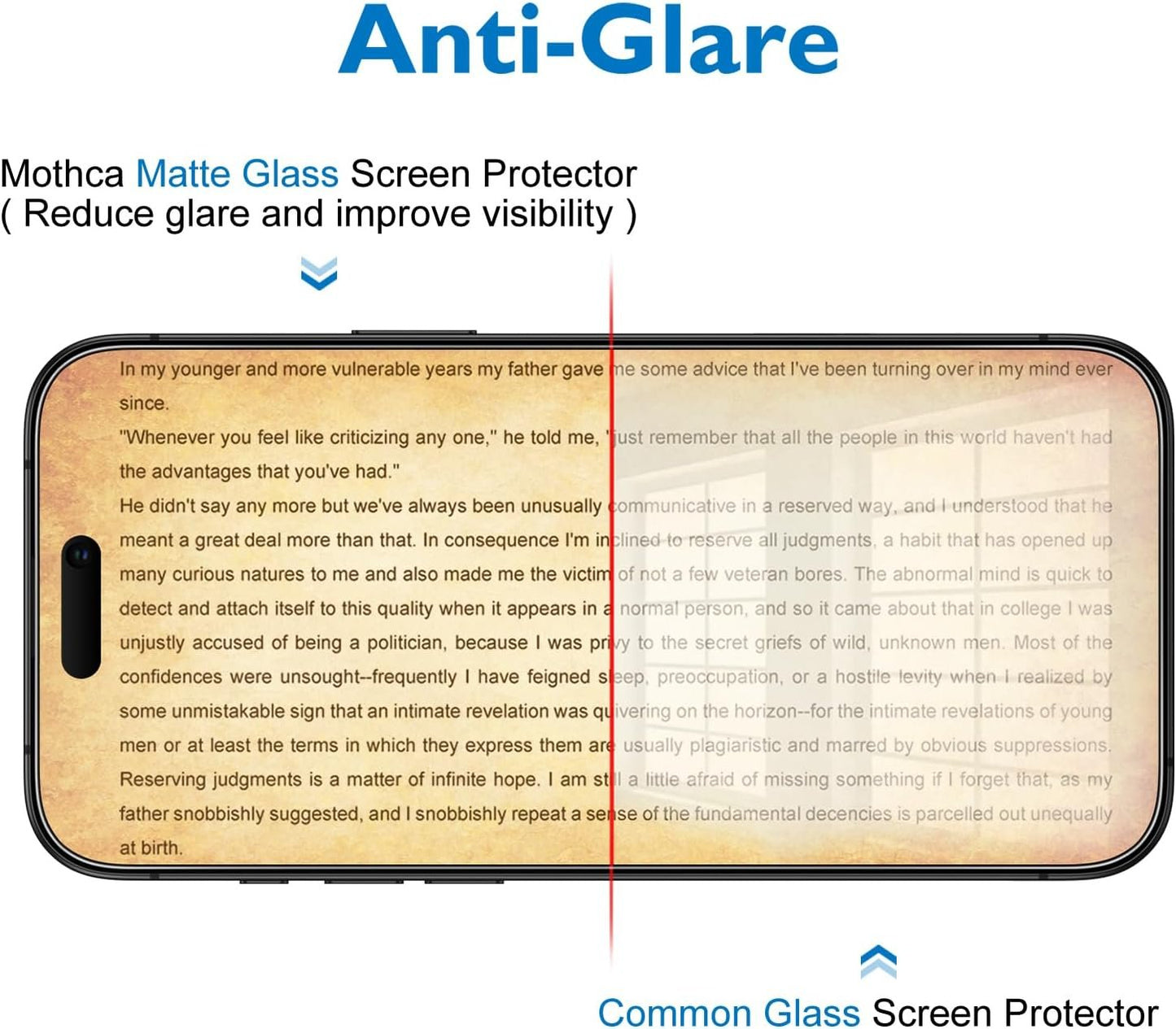 Mothca Matte Screen Protector for iphone 16 Plus Tempered Glass Film, Anti-Glare & Anti-Fingerprint, Case Friendly, Easy Install Bubble Free -Smooth as Silk, 6.7 inch (2 Pack)