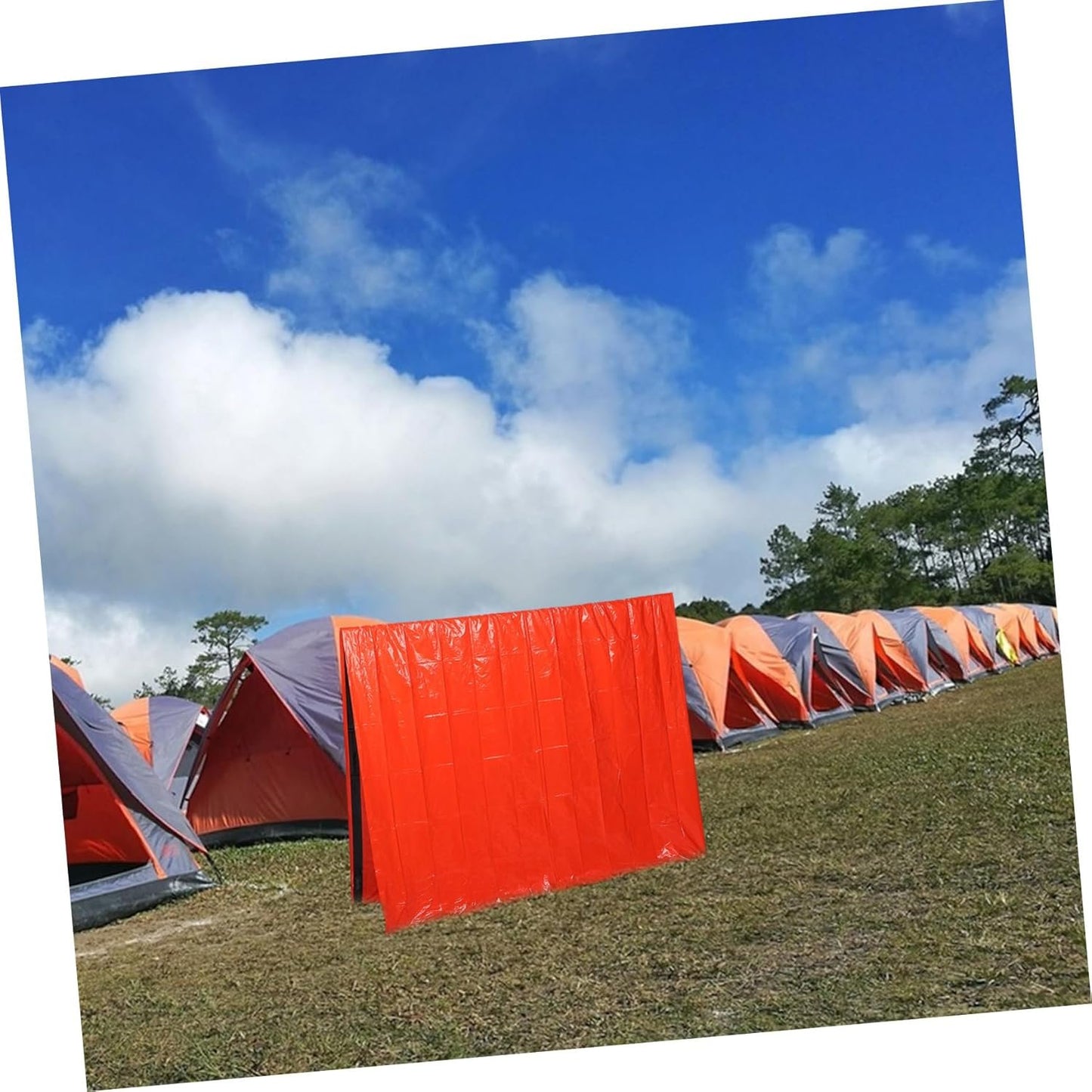 FOYTOKI 1 Set Survival Tent with Thermal Insulation Blanket Emergency Shelter for Camping Hiking Compact Easy Setup Portable Protection Gear Essential Emergency Supplies