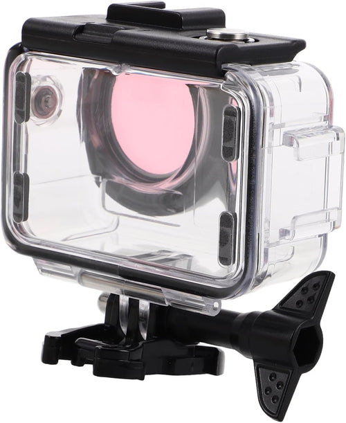 HOMSFOU Small Camera Housing Waterproof Shell Camera Protective Cover Dual Cold Shoe Mounts for Drones Digital Camera Case