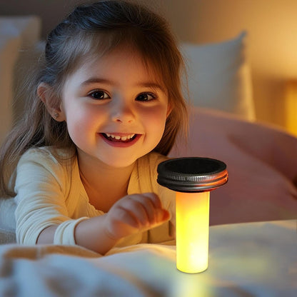 Solar Jar Light Lids, Sun-Powered Replacement Top, Wide-Mouth Cover Design, 4.45x2.76x2.76 Inches, 600mAh Battery Capacity, 6-8 Hour Charging, for Backyard, Patio, Wedding