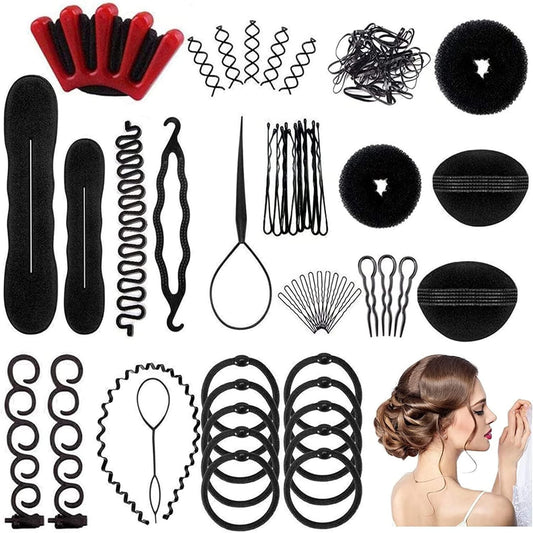 Hair Accessories Kit, 25 Types Hair Styling Tool Set, Mix Accessories Set Hair Jewellery for Women Girls for DIY