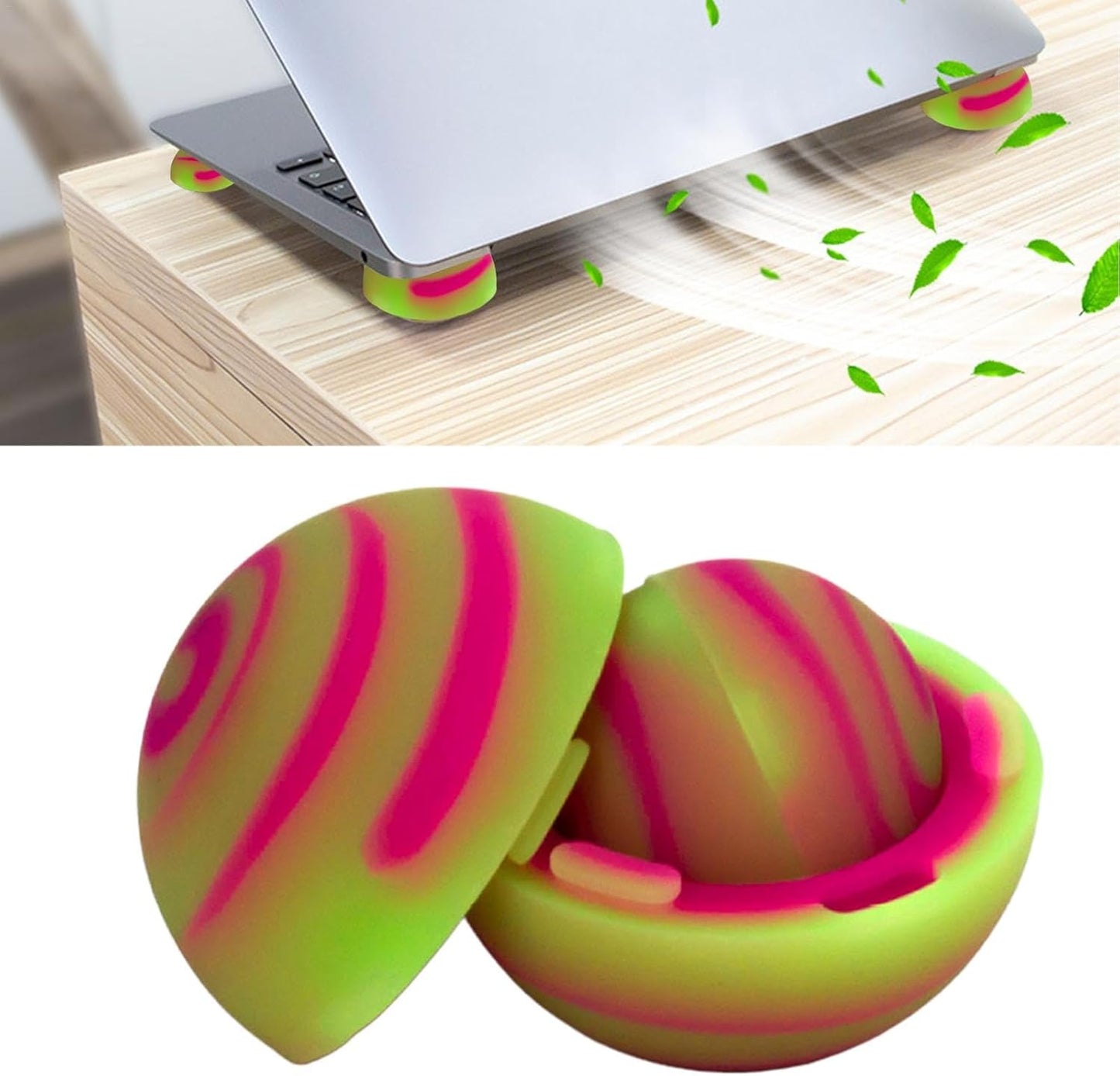 Silicone Pad for Laptop Cooling,Small Portable Silicone Hemisphere Pad for Cooling - Multifunctional Cooling Stand Non Slip Stable Hemisphere Riser for Laptops