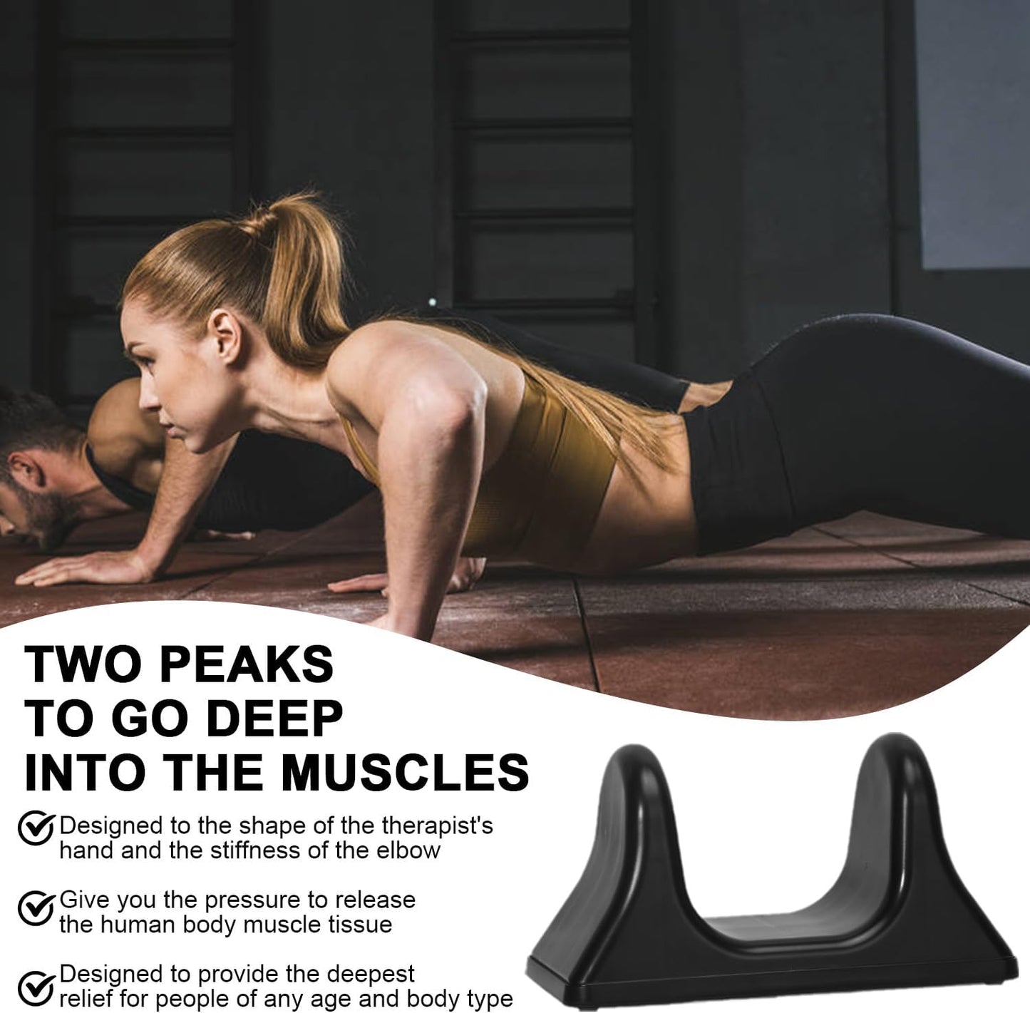 EDINNO Psoas Muscle Massager and Deep Tissue Release Tool for Back, Portable Massage Tool for Muscle Tension