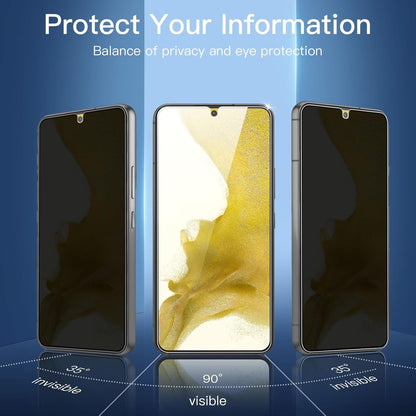 NEW'C 3 Pack Privacy Screen Protector for Samsung Galaxy S22 5G, Balanced 35-Degree Privacy Angle with Eye Protection, Ultra Durable 9H Hardness, Bubble-Free