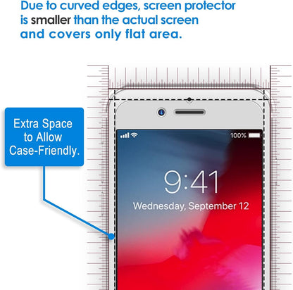 JETech 2-Pack Screen Protector for iPhone 6, iPhone 6s, iPhone 7, and iPhone 8, Tempered Glass Film, 4.7-Inch