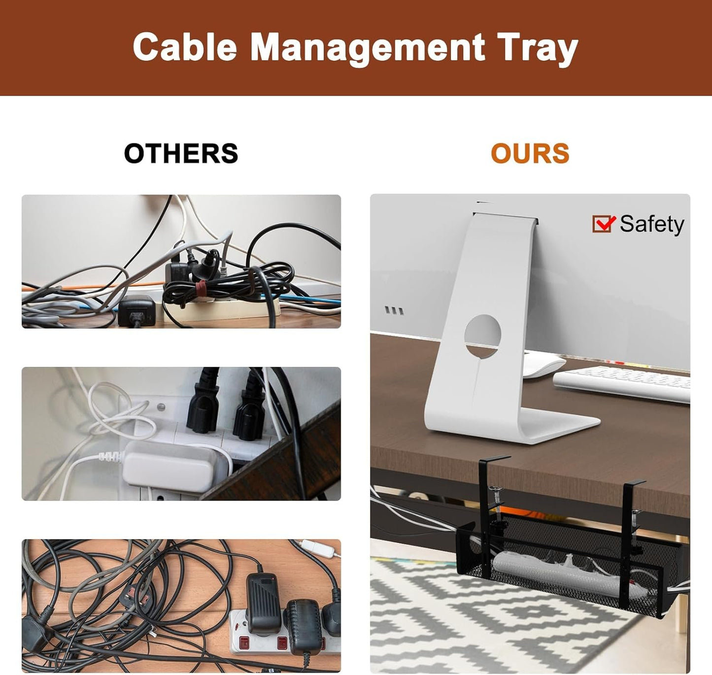 Cable Management Under Desk,Under Desk Cable Management,Desk Cable Management,Cable Management Tray,Under Desk Cable Management Tray,Desk Organizer,Desk Accessories.