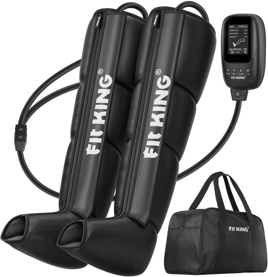 FIT KING Air Compression Recovery System, Foot and Leg Air Massage Boots for Blood Circulation and Fast Recovery, Enhance Sports Performance (Small)
