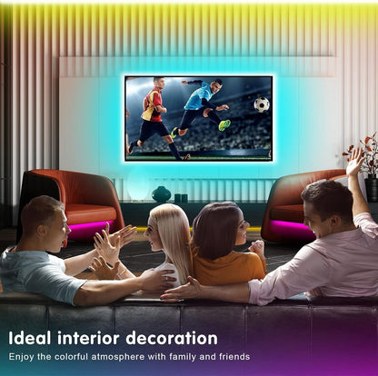 smareal Led Lights Strip for Bedroom 100ft（2Rools of 50ft）, Smart APP Control Music Sync Led Strip Lights RGB Color Changing Led Lights Strips with Remote Led Lights for Bedroom Kitchen and Party