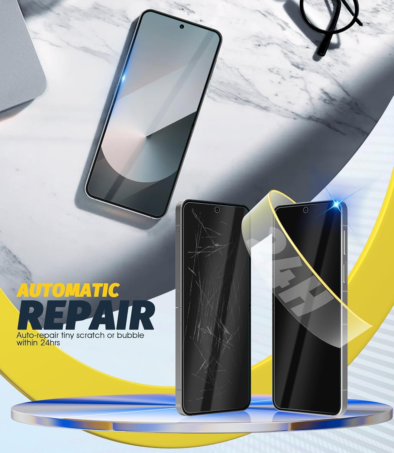 Orzero (3 Pack) Compatible for Samsung Galaxy Z Flip 6 / 5 5G / 4 5G / 3 Inside Screen Protector, Soft TPU Edge to Edge High Definition Anti-Scratch Bubble-Free (Lifetime Replacement)