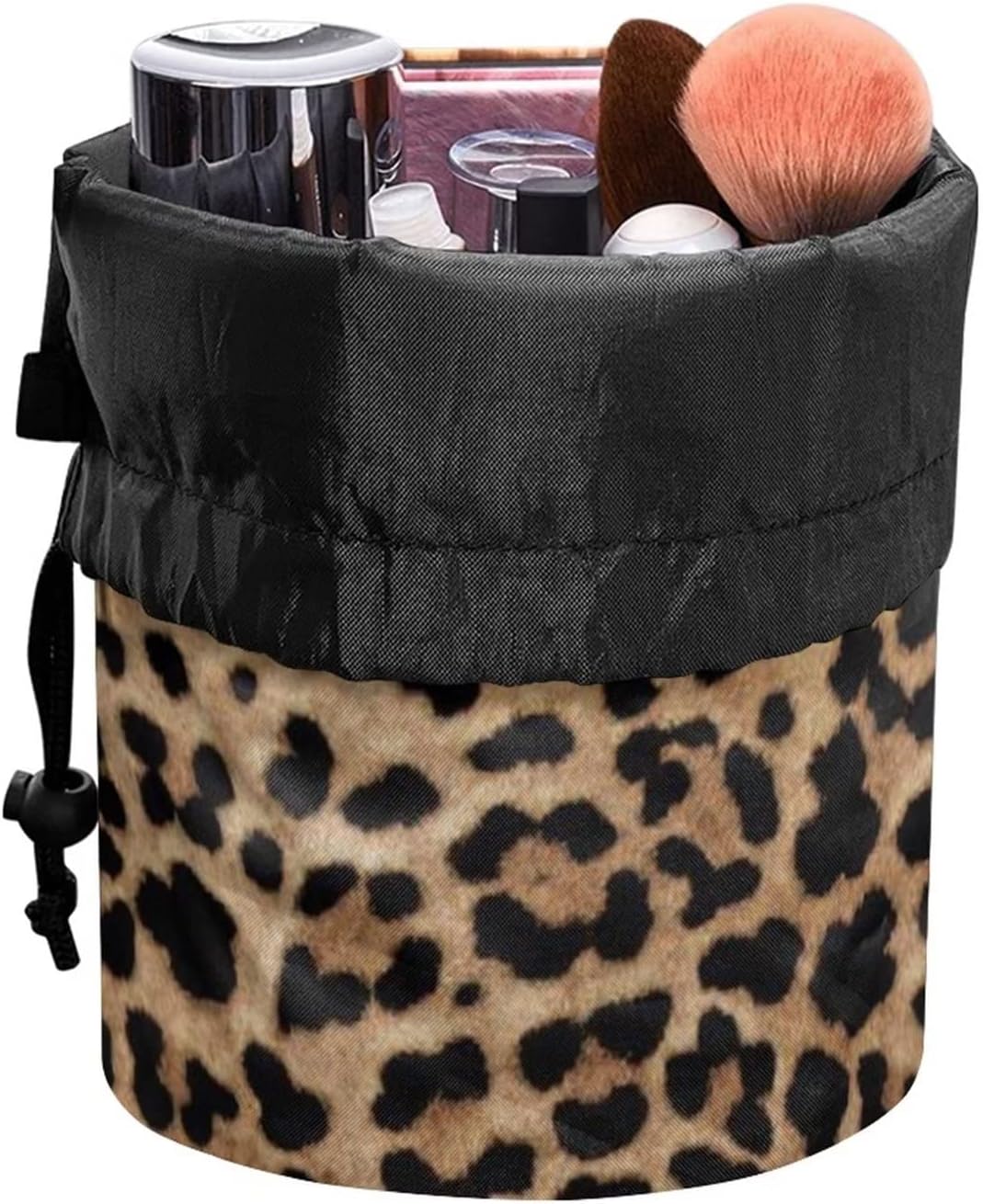 chaqlin Drawstring Make Up Bags Women Girls Toiletry Bag Large Capacity Travel Drawstring Cosmetic Bag Accessories, Leopard Print, One Size, Toiletry Bag, Leopard Print, Toiletry Bag